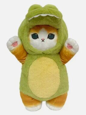 Kawaii BIG Mofusand Dinosaur Stuffed Animal 12 Inches Plush Green Doll Toy Smile